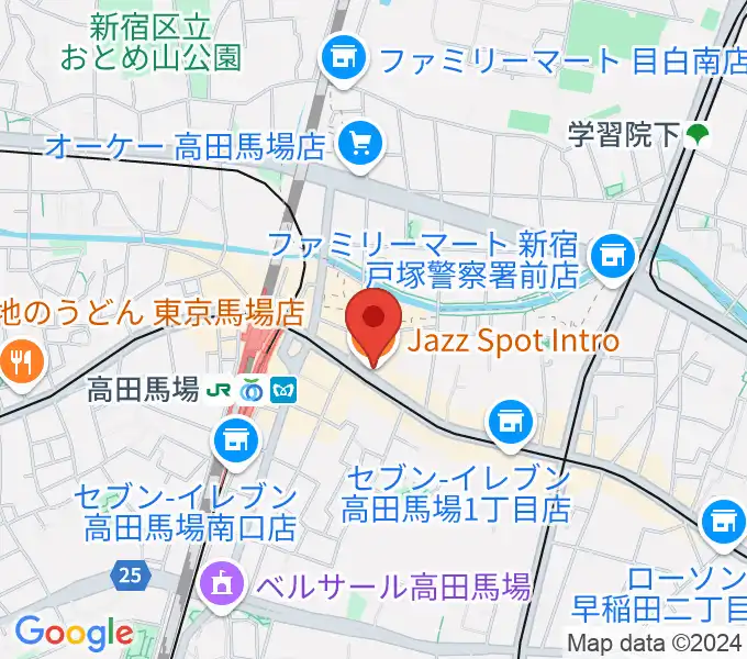 高田馬場イントロの地図