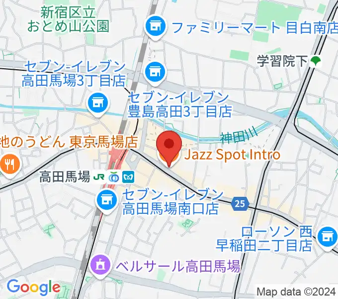 高田馬場イントロの地図