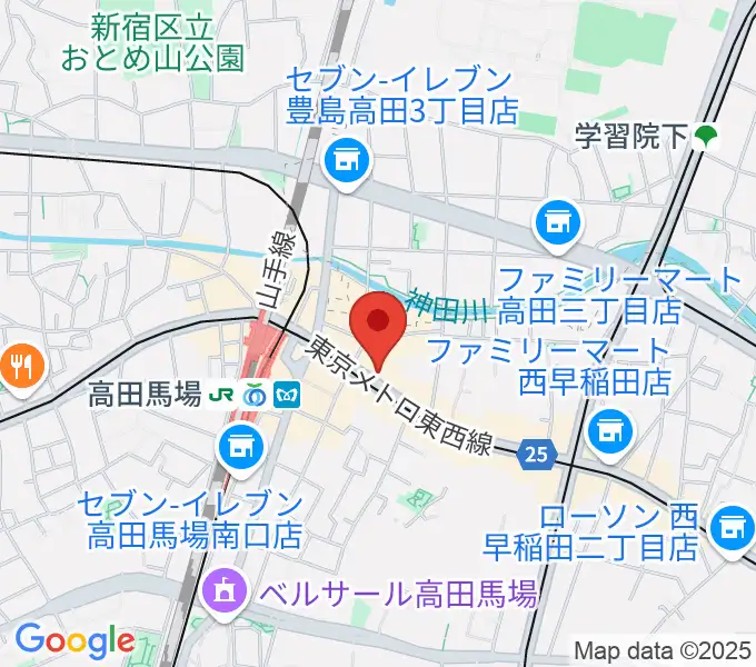 高田馬場イントロの地図