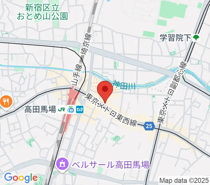 高田馬場イントロの地図