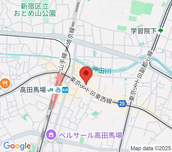 高田馬場イントロの地図