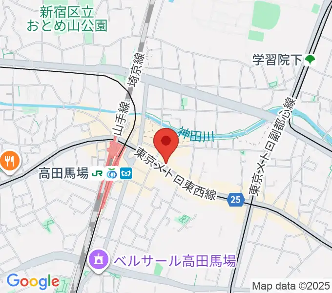 高田馬場イントロの地図