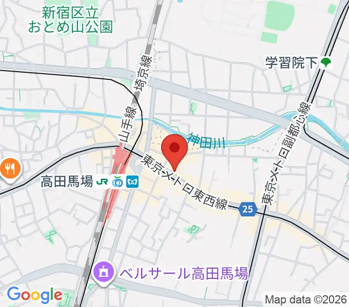 高田馬場イントロの地図