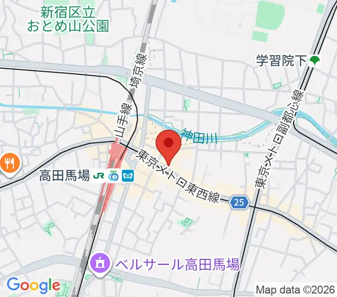 高田馬場イントロの地図