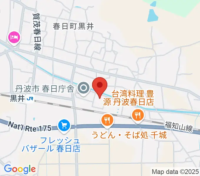 丹波市立春日文化ホールの地図