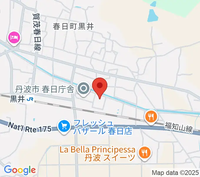 丹波市立春日文化ホールの地図