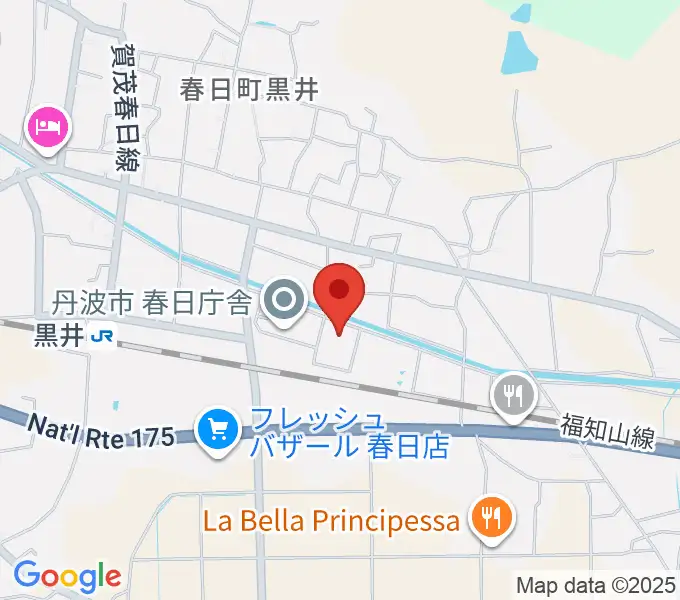 丹波市立春日文化ホールの地図