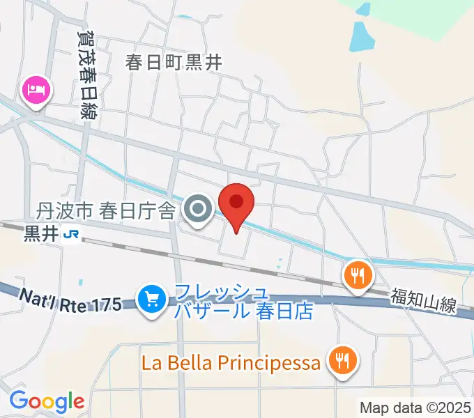 丹波市立春日文化ホールの地図