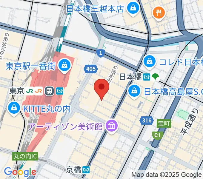 ヒットスタジオ東京の地図