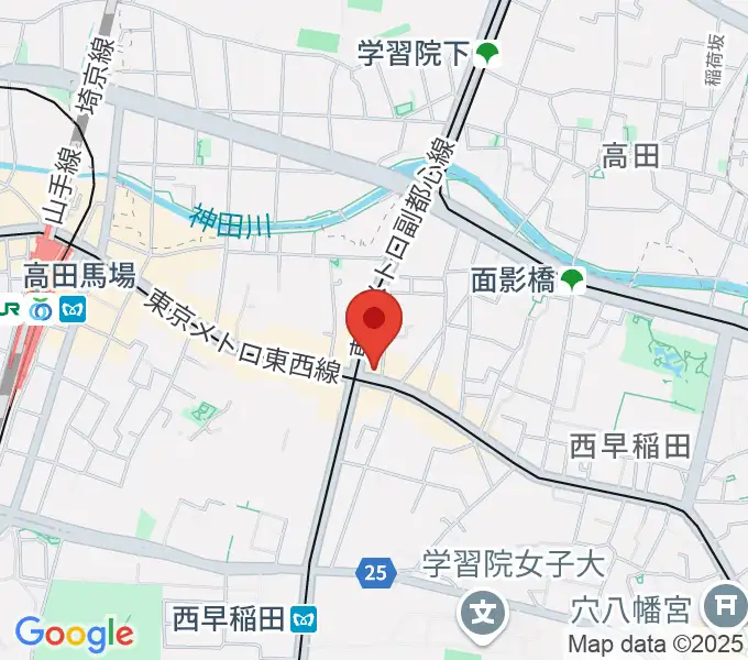 高田馬場サニーサイドの地図
