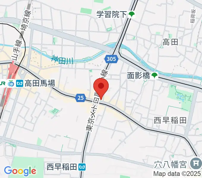 高田馬場サニーサイドの地図