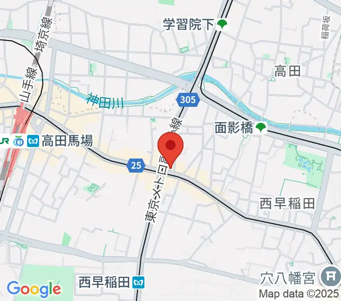 高田馬場サニーサイドの地図