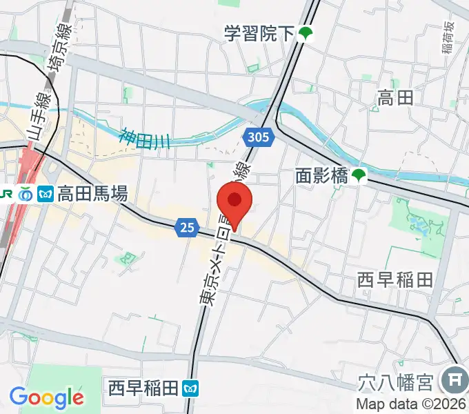 高田馬場サニーサイドの地図