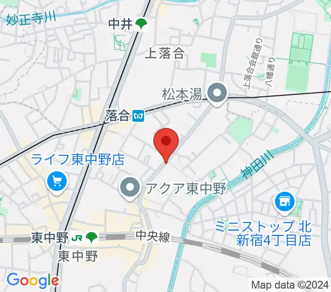 東中野セロニアスの地図