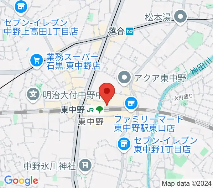 東中野ポレポレ坐の地図