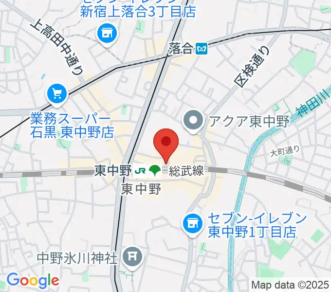 東中野ポレポレ坐の地図