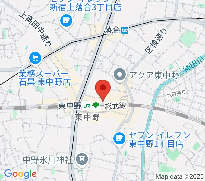 東中野ポレポレ坐の地図