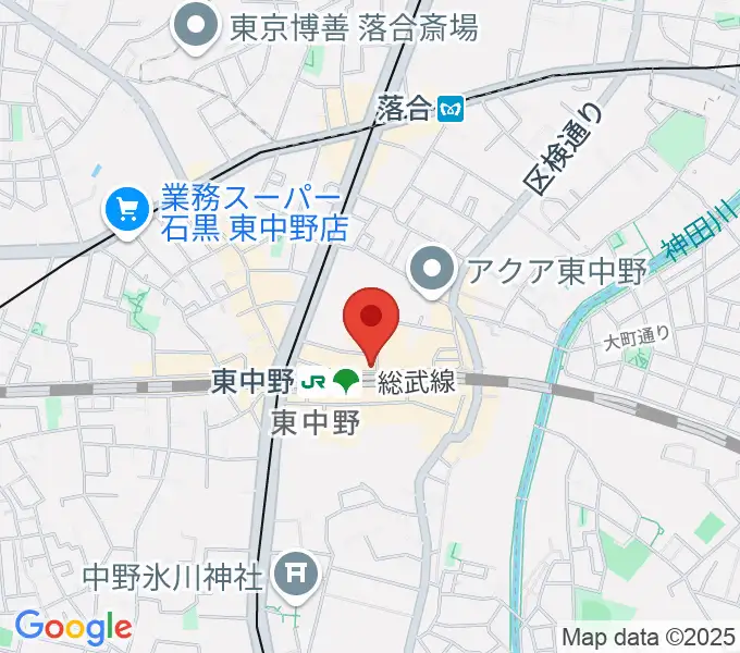 東中野ポレポレ坐の地図