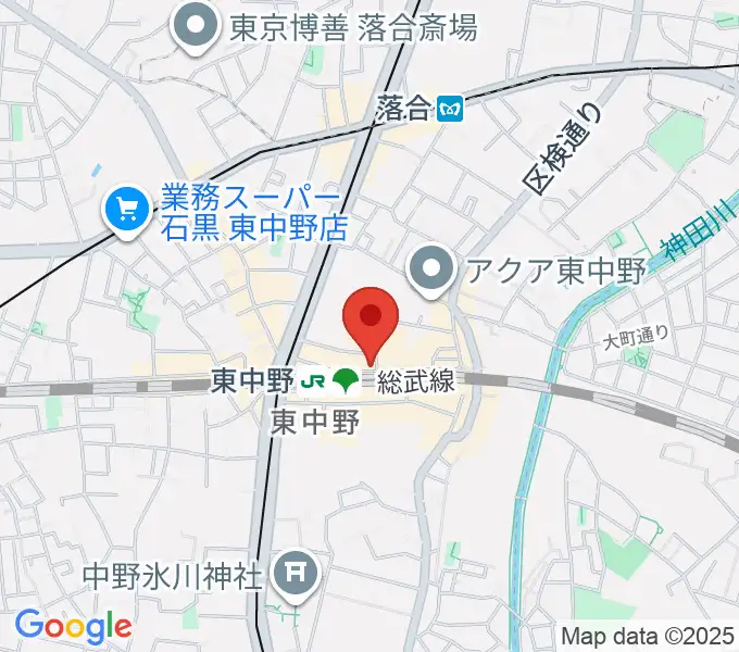 東中野ポレポレ坐の地図