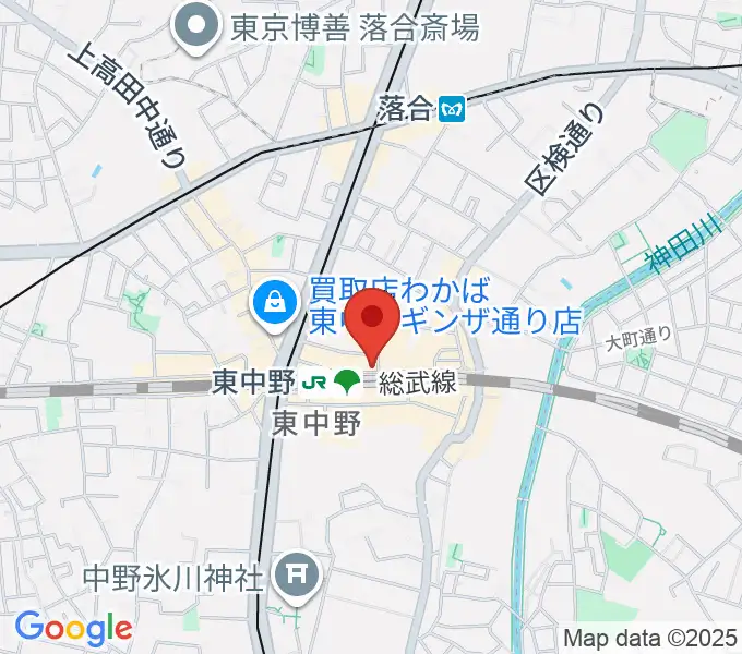 東中野ポレポレ坐の地図