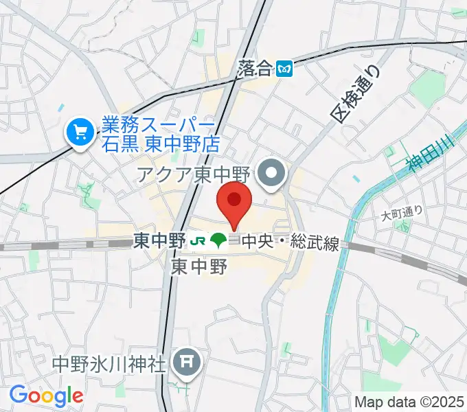 東中野ポレポレ坐の地図