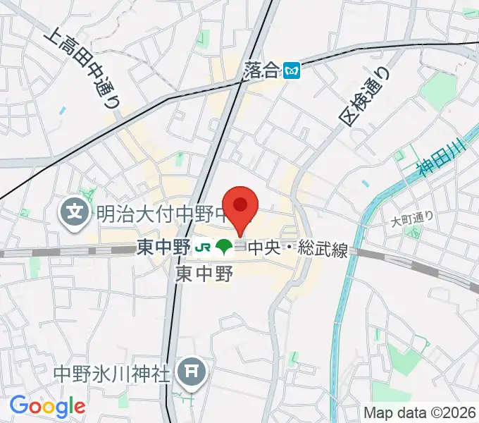 東中野ポレポレ坐の地図