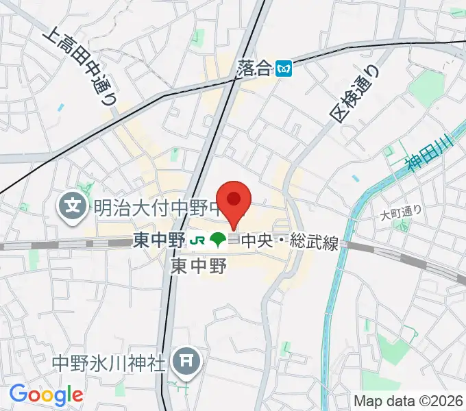 東中野ポレポレ坐の地図