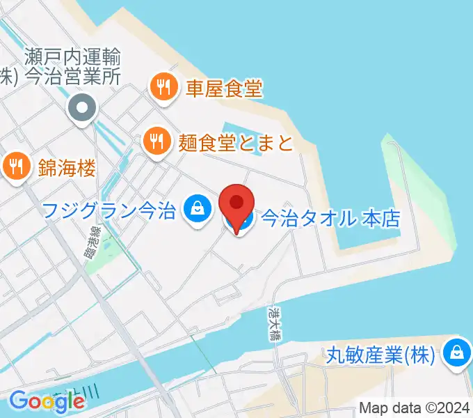 テクスポート今治の地図