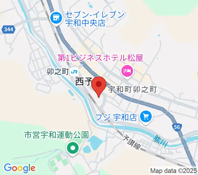 西予市宇和文化会館の地図
