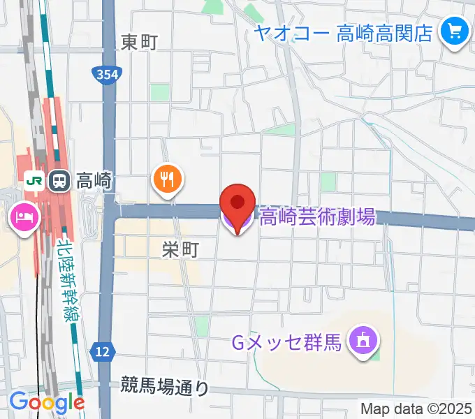 高崎芸術劇場の地図
