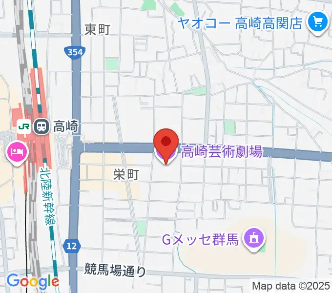 高崎芸術劇場の地図