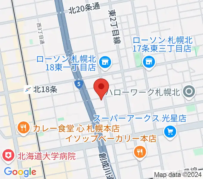 スタジオミックス・ジッピーホールの地図