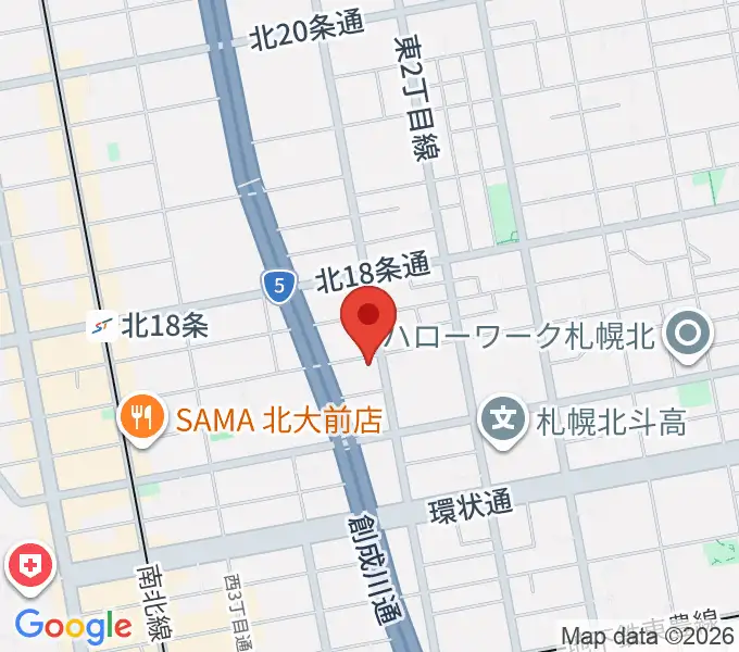 スタジオミックス・ジッピーホールの地図
