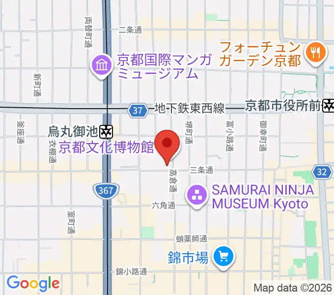 京都文化博物館 別館ホールの地図