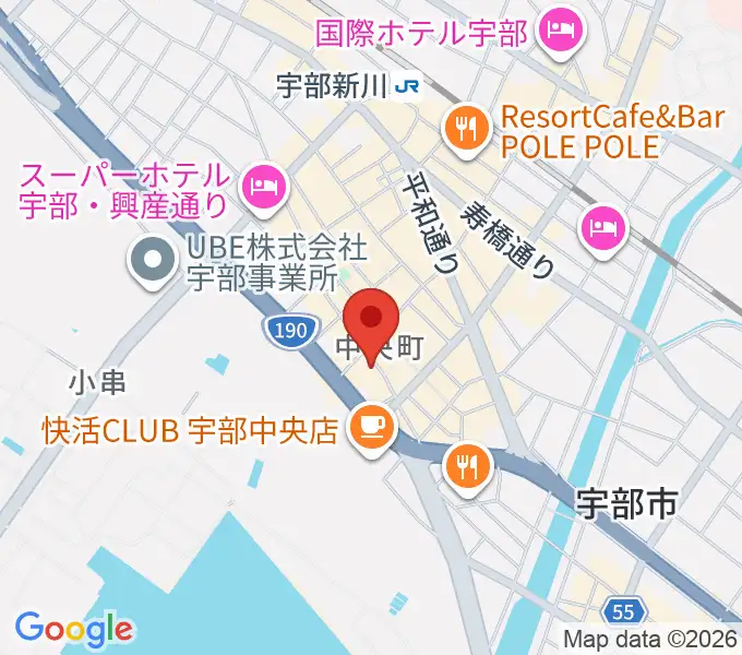 宇部BBBの地図