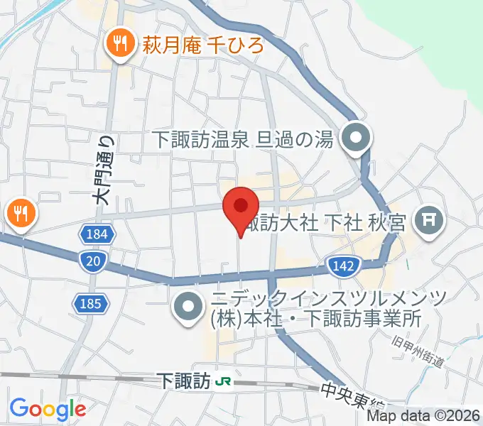 下諏訪チャーリーズハウスの地図