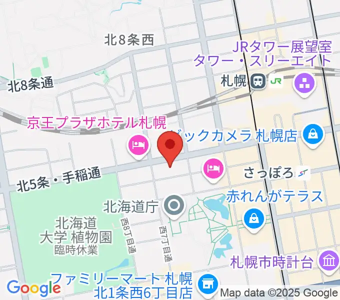 六花亭ふきのとうホールの地図