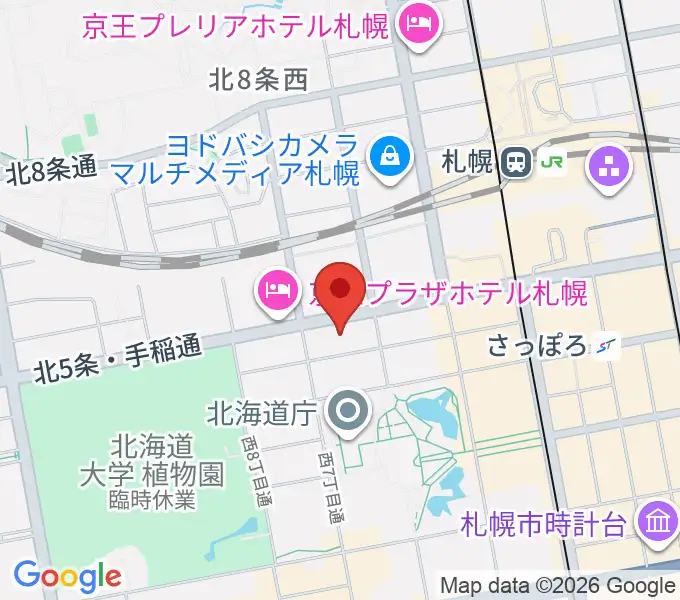 六花亭ふきのとうホールの地図