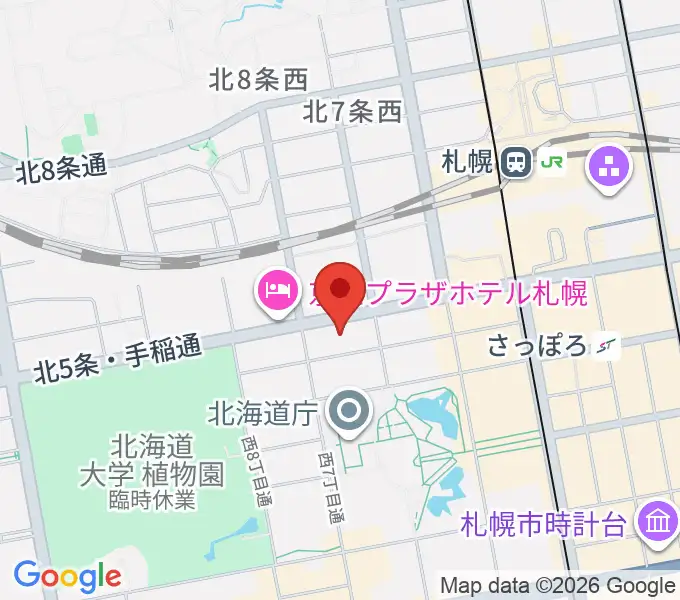 六花亭ふきのとうホールの地図