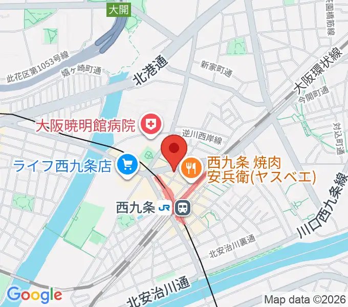 西九条マーシーオーガモンの地図