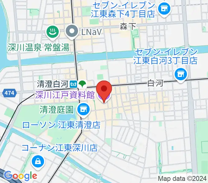 深川江戸資料館の地図