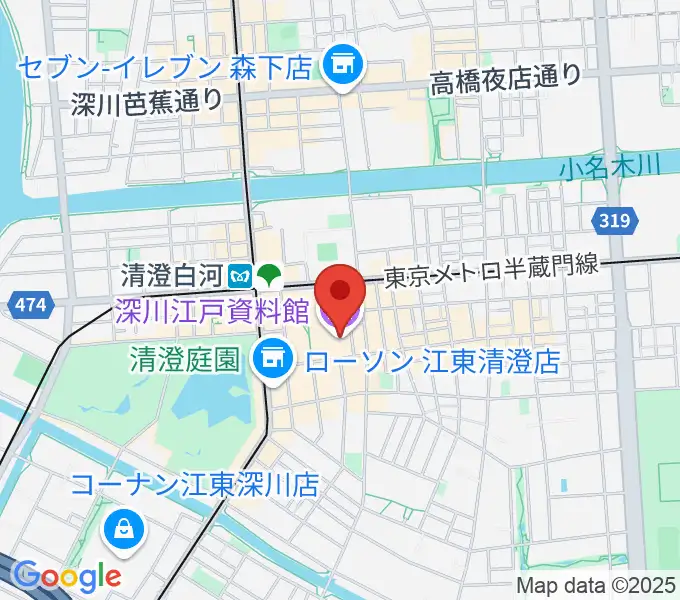 深川江戸資料館の地図