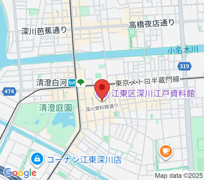 深川江戸資料館の地図