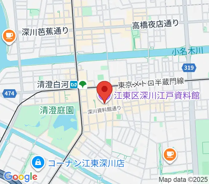 深川江戸資料館の地図
