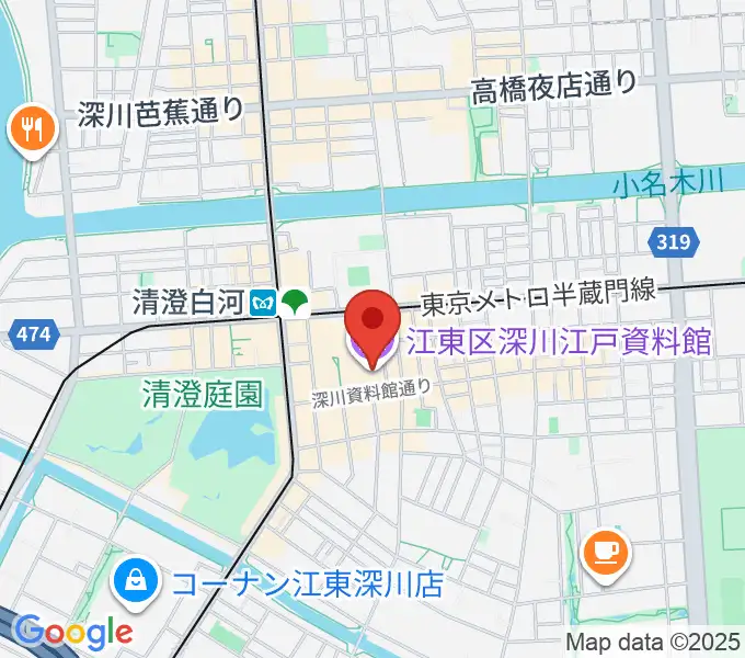 深川江戸資料館の地図