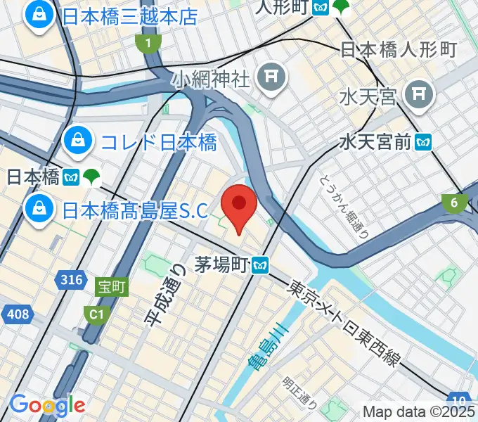 東京証券会館ホールの地図