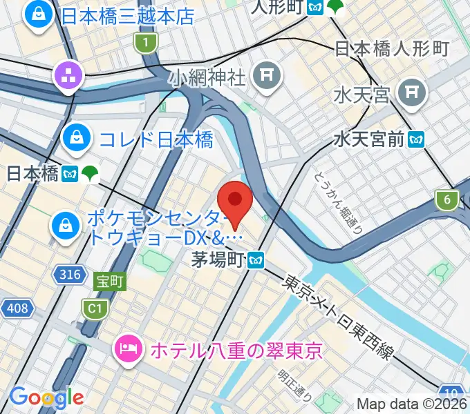 東京証券会館ホールの地図