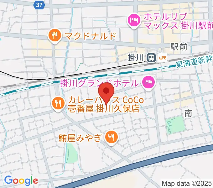 掛川市美感ホールの地図