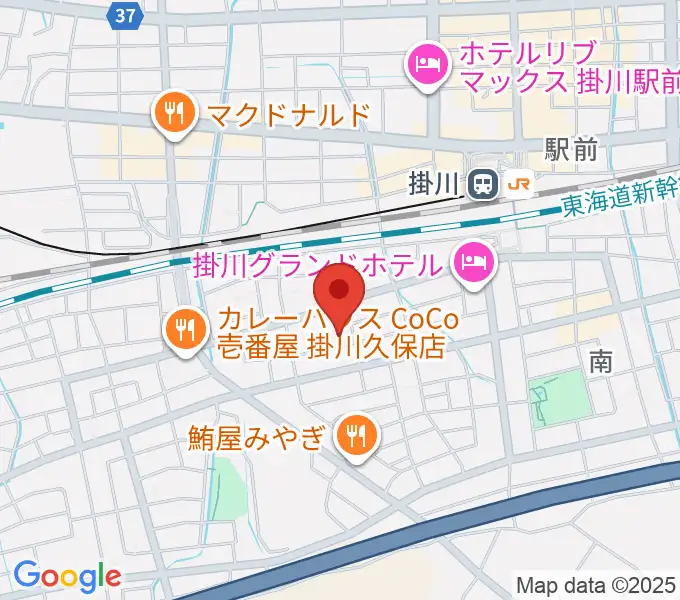掛川市美感ホールの地図