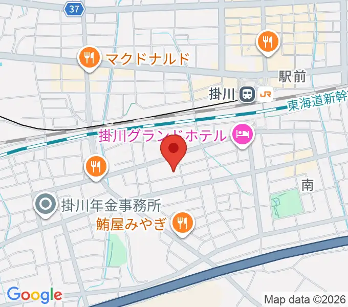 掛川市美感ホールの地図